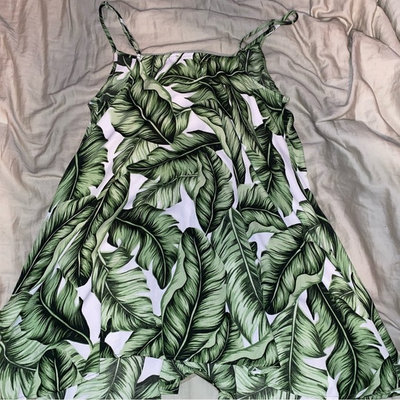 SHOW ME YOUR MUMU CIRCUS MINI DRESS IN “FROND OF YOU” PALM LEAF PRINT TRENDY - Picture 4 of 8